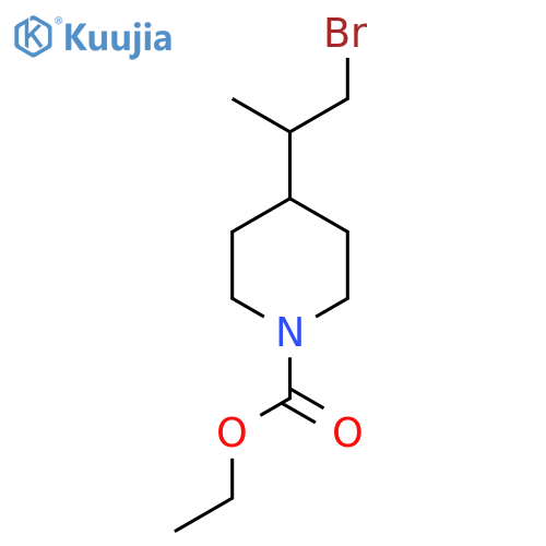 ethyl 4-(1-bromopropan-2-yl)piperidine-1-carboxylate structure