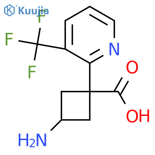 3-amino-1-3-(trifluoromethyl)pyridin-2-ylcyclobutane-1-carboxylic acid structure