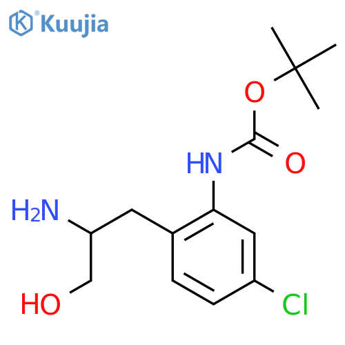 tert-butyl N-2-(2-amino-3-hydroxypropyl)-5-chlorophenylcarbamate structure