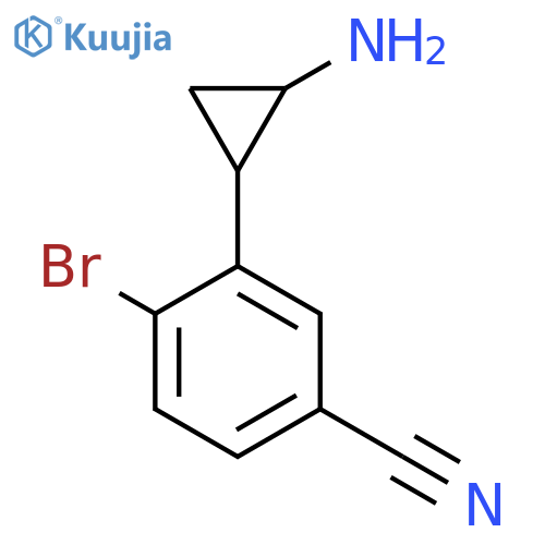 3-(2-aminocyclopropyl)-4-bromobenzonitrile structure