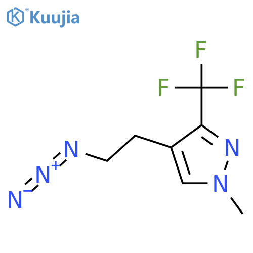 4-(2-azidoethyl)-1-methyl-3-(trifluoromethyl)-1H-pyrazole structure