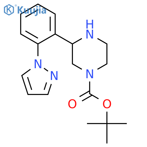 tert-butyl 3-2-(1H-pyrazol-1-yl)phenylpiperazine-1-carboxylate structure
