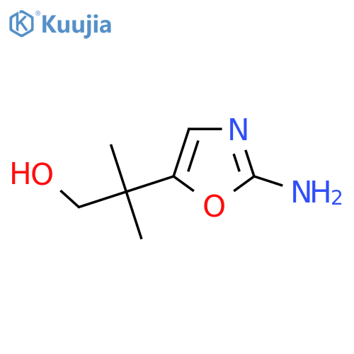 2-(2-amino-1,3-oxazol-5-yl)-2-methylpropan-1-ol structure