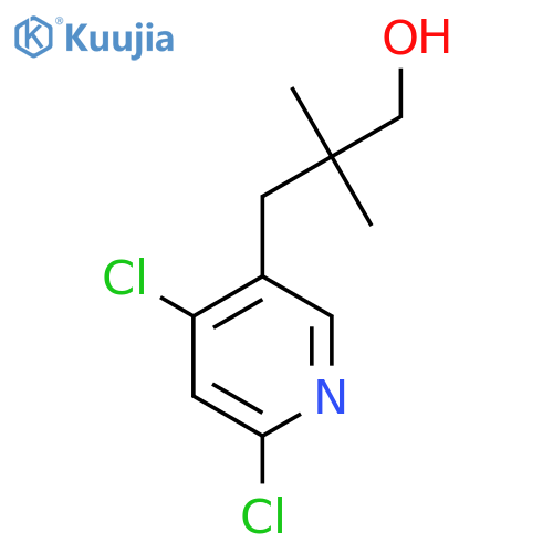 3-(4,6-dichloropyridin-3-yl)-2,2-dimethylpropan-1-ol structure