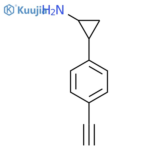 2-(4-ethynylphenyl)cyclopropan-1-amine structure