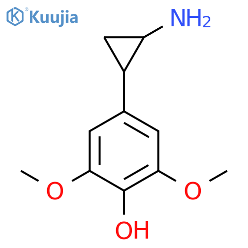 4-(2-Aminocyclopropyl)-2,6-dimethoxyphenol structure