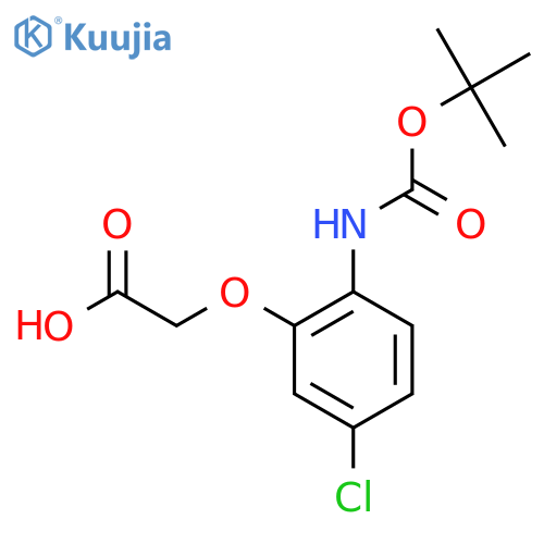 2-(2-{(tert-butoxy)carbonylamino}-5-chlorophenoxy)acetic acid structure