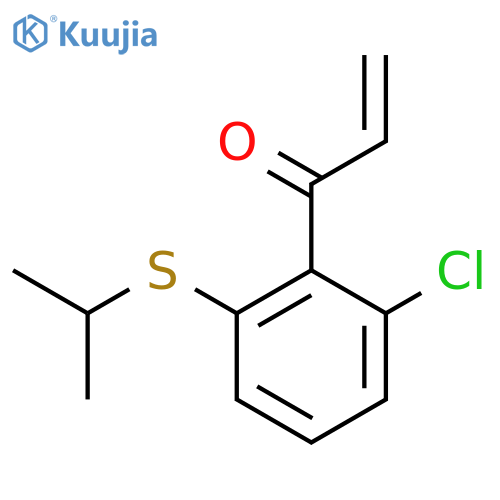 1-2-chloro-6-(propan-2-ylsulfanyl)phenylprop-2-en-1-one structure