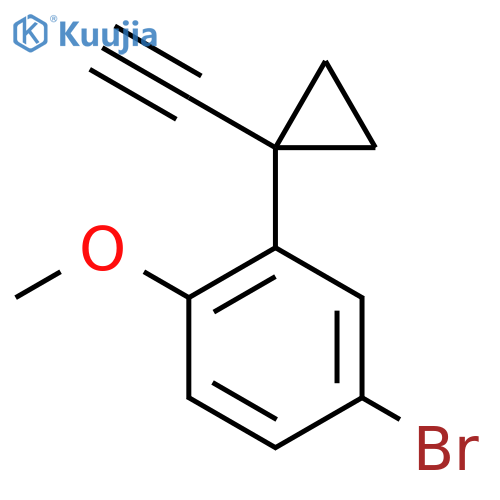 4-bromo-2-(1-ethynylcyclopropyl)-1-methoxybenzene structure