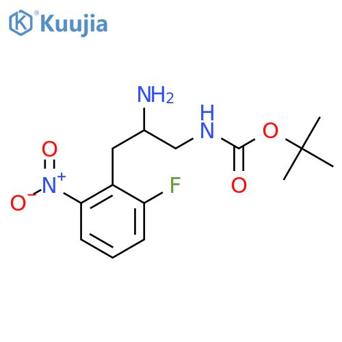 tert-butyl N-2-amino-3-(2-fluoro-6-nitrophenyl)propylcarbamate structure