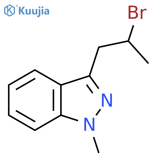 3-(2-bromopropyl)-1-methyl-1H-indazole structure