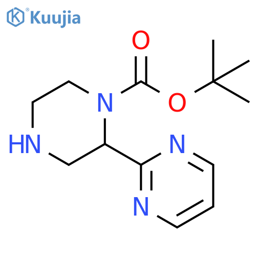 tert-butyl 2-(pyrimidin-2-yl)piperazine-1-carboxylate structure