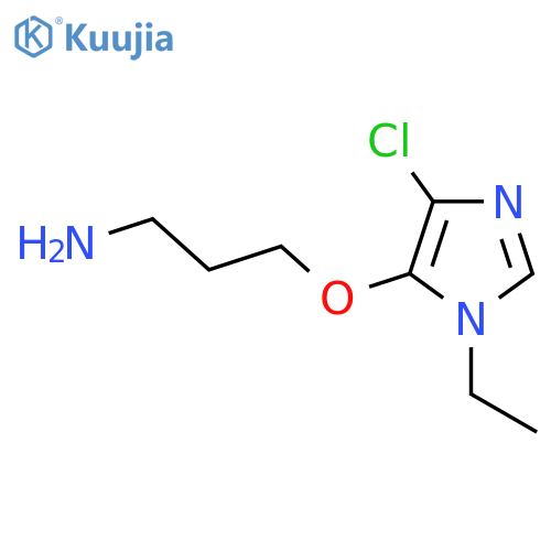 3-(4-chloro-1-ethyl-1H-imidazol-5-yl)oxypropan-1-amine structure