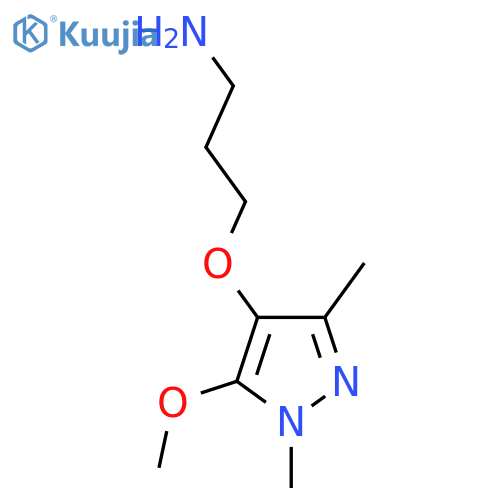3-(5-methoxy-1,3-dimethyl-1H-pyrazol-4-yl)oxypropan-1-amine structure