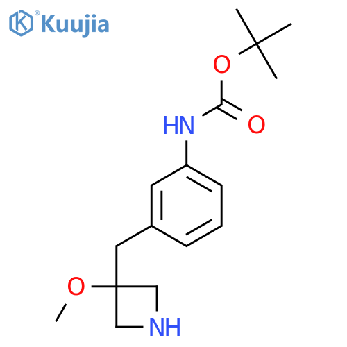 tert-butyl N-{3-(3-methoxyazetidin-3-yl)methylphenyl}carbamate structure