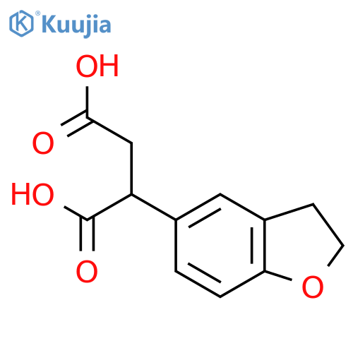 2-(2,3-Dihydro-1-benzofuran-5-yl)butanedioic acid structure