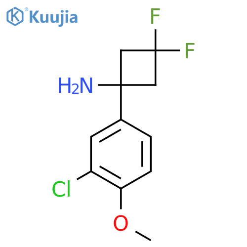 1-(3-chloro-4-methoxyphenyl)-3,3-difluorocyclobutan-1-amine structure