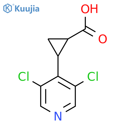 2-(3,5-dichloropyridin-4-yl)cyclopropane-1-carboxylic acid structure