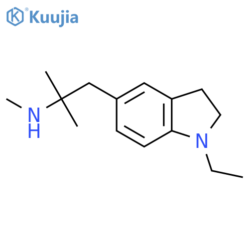 1-(1-ethyl-2,3-dihydro-1H-indol-5-yl)-2-methylpropan-2-yl(methyl)amine structure