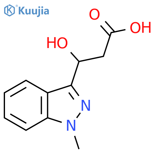 3-hydroxy-3-(1-methyl-1H-indazol-3-yl)propanoic acid structure