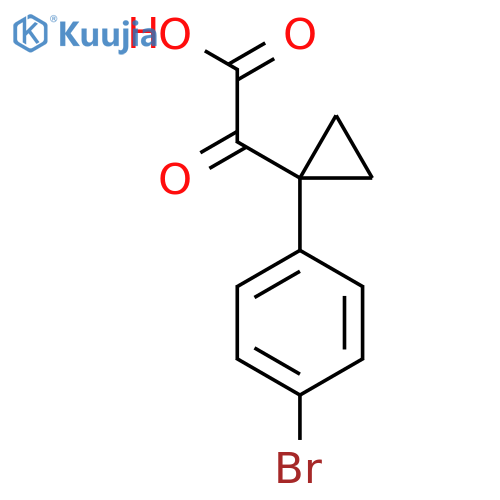 2-1-(4-bromophenyl)cyclopropyl-2-oxoacetic acid structure