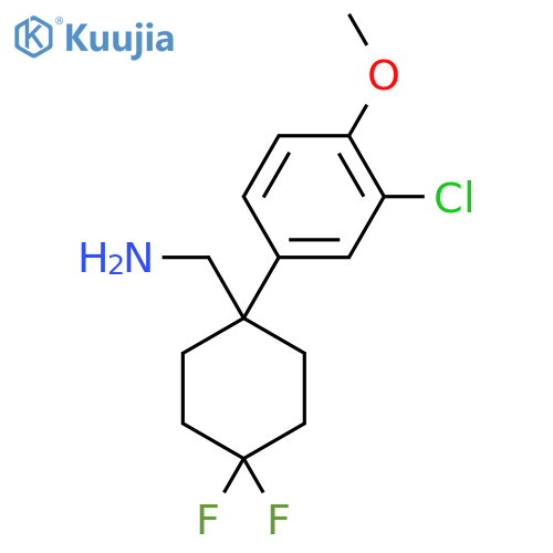 1-(3-chloro-4-methoxyphenyl)-4,4-difluorocyclohexylmethanamine structure