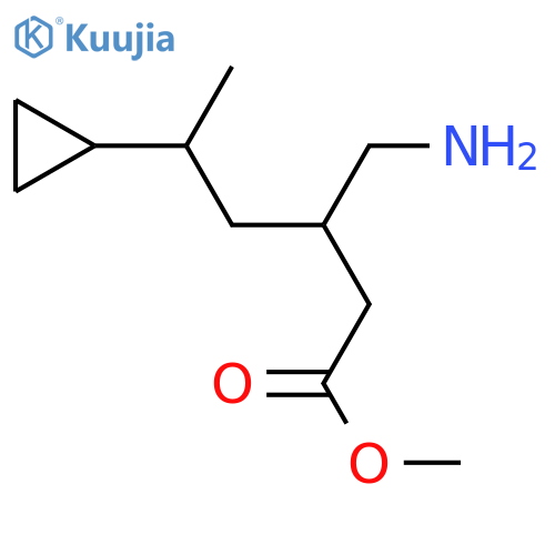 methyl 3-(aminomethyl)-5-cyclopropylhexanoate structure