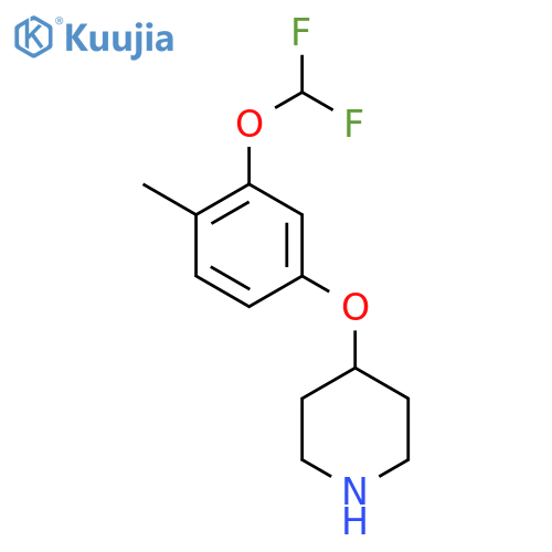 4-3-(difluoromethoxy)-4-methylphenoxypiperidine structure