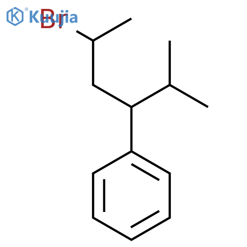 (5-bromo-2-methylhexan-3-yl)benzene structure