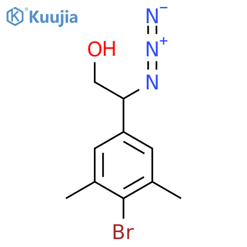 2-azido-2-(4-bromo-3,5-dimethylphenyl)ethan-1-ol structure