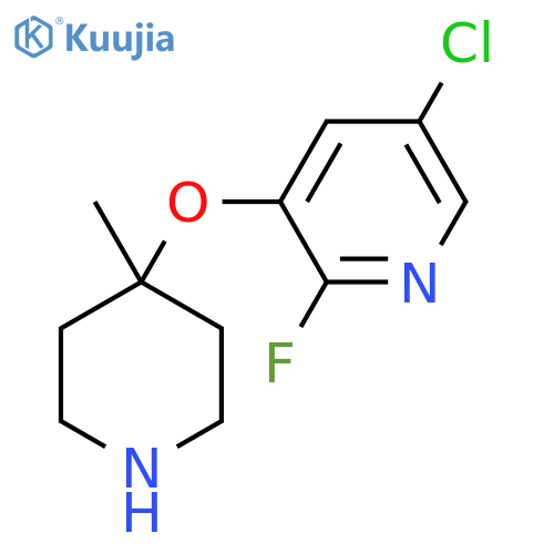 5-chloro-2-fluoro-3-(4-methylpiperidin-4-yl)oxypyridine structure
