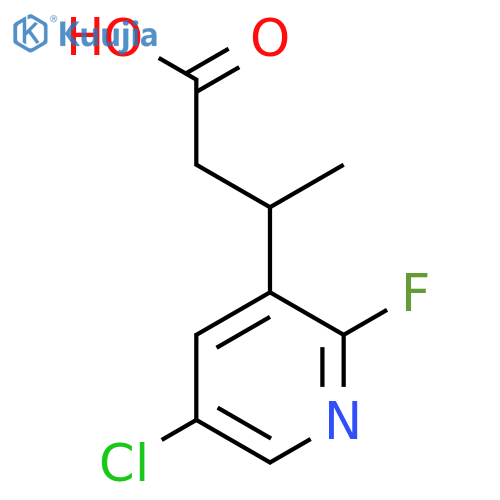 3-(5-chloro-2-fluoropyridin-3-yl)butanoic acid structure