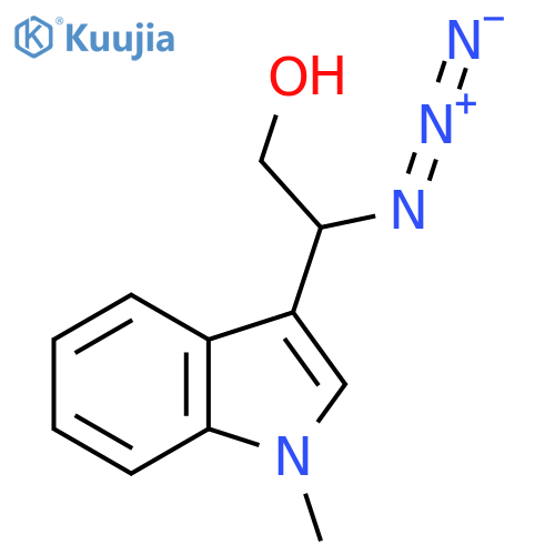2-azido-2-(1-methyl-1H-indol-3-yl)ethan-1-ol structure