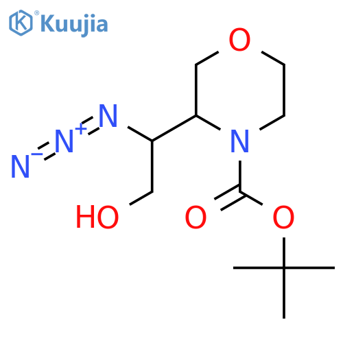 tert-butyl 3-(1-azido-2-hydroxyethyl)morpholine-4-carboxylate structure