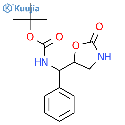 tert-butyl N-(2-oxo-1,3-oxazolidin-5-yl)(phenyl)methylcarbamate structure