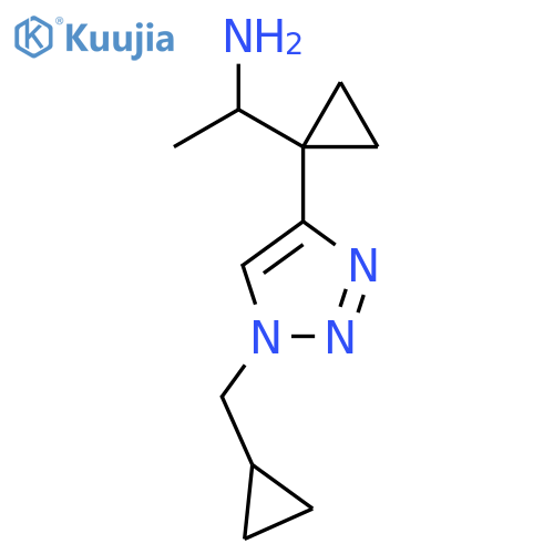 1-{1-1-(cyclopropylmethyl)-1H-1,2,3-triazol-4-ylcyclopropyl}ethan-1-amine structure