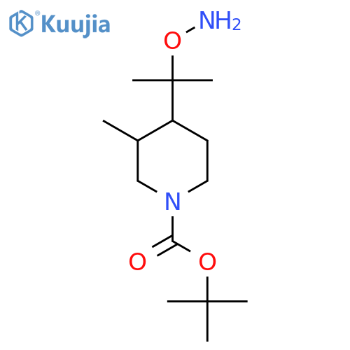 tert-butyl 4-2-(aminooxy)propan-2-yl-3-methylpiperidine-1-carboxylate structure