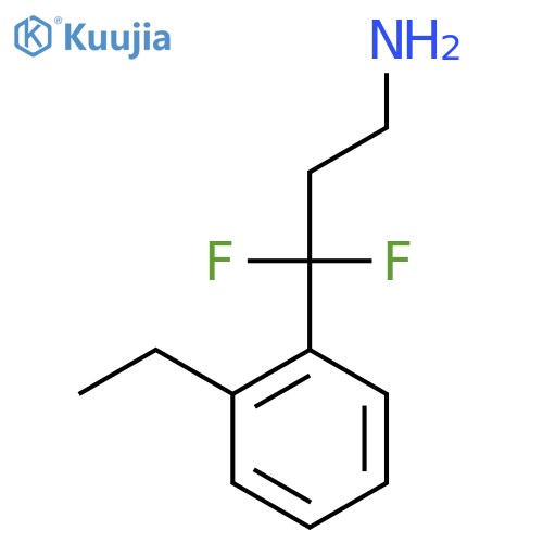 3-(2-ethylphenyl)-3,3-difluoropropan-1-amine structure