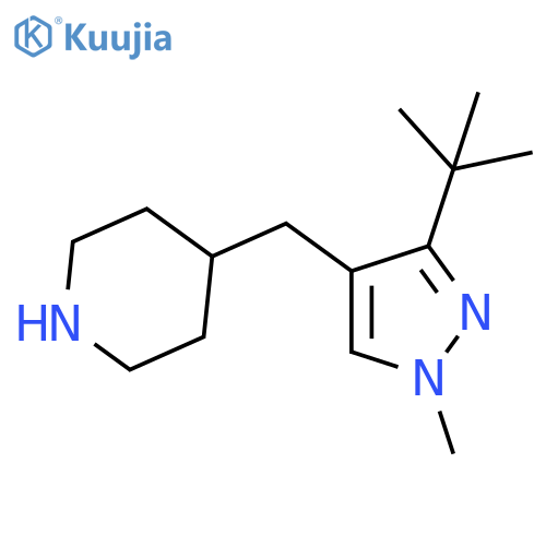 4-(3-tert-butyl-1-methyl-1H-pyrazol-4-yl)methylpiperidine structure