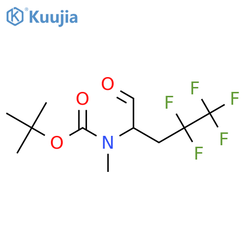 tert-butyl N-methyl-N-(4,4,5,5,5-pentafluoro-1-oxopentan-2-yl)carbamate structure