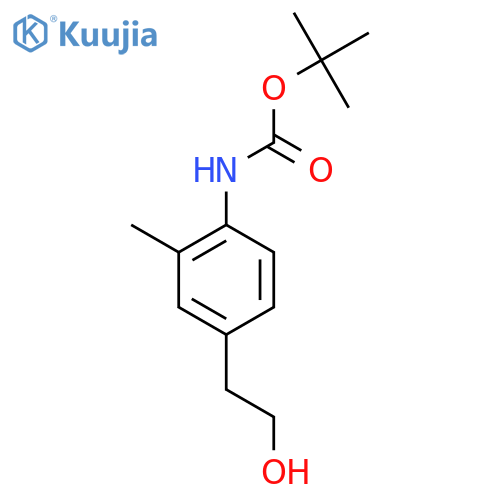 tert-butyl N-4-(2-hydroxyethyl)-2-methylphenylcarbamate structure