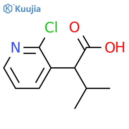 2-(2-chloropyridin-3-yl)-3-methylbutanoic acid structure