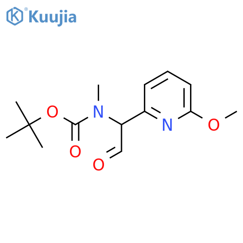 tert-butyl N-1-(6-methoxypyridin-2-yl)-2-oxoethyl-N-methylcarbamate structure