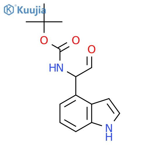 tert-butyl N-1-(1H-indol-4-yl)-2-oxoethylcarbamate structure