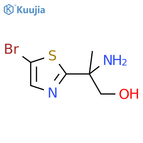 2-amino-2-(5-bromo-1,3-thiazol-2-yl)propan-1-ol structure