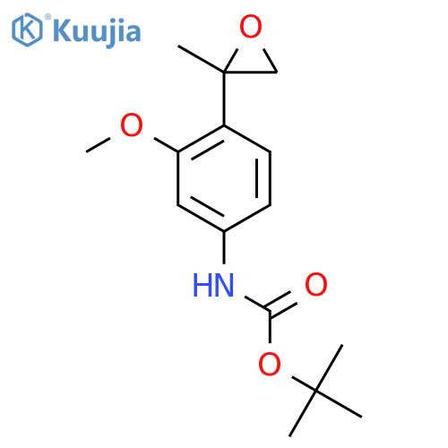 tert-butyl N-[3-methoxy-4-(2-methyloxiran-2-yl)phenyl]carbamate structure