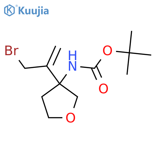 tert-butyl N-3-(3-bromoprop-1-en-2-yl)oxolan-3-ylcarbamate structure