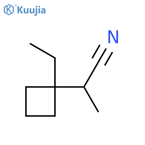 2-(1-ethylcyclobutyl)propanenitrile structure