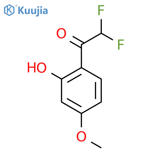2,2-difluoro-1-(2-hydroxy-4-methoxyphenyl)ethan-1-one structure