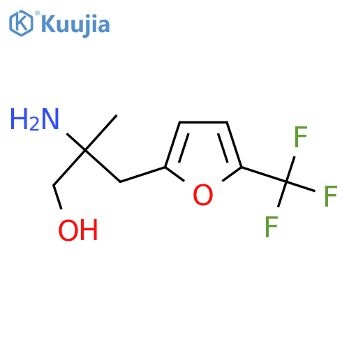 2-amino-2-methyl-3-5-(trifluoromethyl)furan-2-ylpropan-1-ol structure